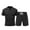 hgg248-Black, variant on Mens Solid Color Breathable Sport Casual Shorts with Button Pocket Drawstring and Short Sleeve Round Neck Top Set Coordinated Outfit Matching Design Two Piece Ensemble