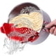thumbnail image 1 of Clip-On Strain Strainer,kitchen Food Strainers Heat Resistant Silicone for Spaghetti,Pasta,Ground Beef Grease,Colander and Sieve Snaps On Bowls,Fits a, 1 of 4