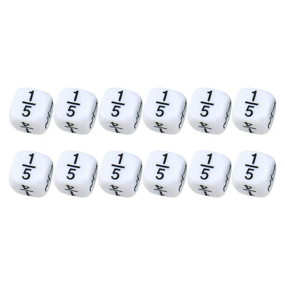 EeaseMX 12 dados de aprendizaje fraccionados, juguete educativo, divertido juego de dados.