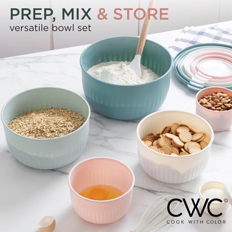 Cook with Color 12-Piece Mixing Bowls Set with Lids, Teal & Pink photo 6
