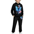 thumbnail image 2 of DISNIMO Butterfly Flower Hoodie and Pants Set for Girls Pullover Hoodies Size 4-5 Girls Hoodies Set for Boys Hoodie with Pockets for Girls Crew Neck Hoodie Fall Hoodie Sweatshirt for Girls Loose, 2 of 7