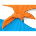 thumbnail image 4 of Serdomi Girls Cutout One Piece Swimsuit Adjustable Straps Orange&Blue Cross Back-Big Kid Bathing Suit Size 10, 4 of 7