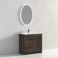 thumbnail image 2 of 36" Freestanding Bathroom Vanity with Sink & Mirror & Medicine Cabinet - Cali Walnut, 2 of 17