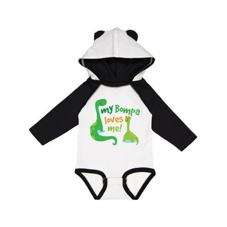 

Inktastic Bompa Loves Me Grandson Gift Baby Boy Long Sleeve Bodysuit