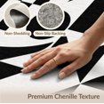 thumbnail image 6 of ODIKA 8'x10' Washable Area Rug Black White Geometric Abstract Art Design Elegant Contrasts in a Modern for Dining Room, Large Office, Lounge, Non-Slip Chair-Friendly Mat, 6 of 7