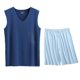thumbnail image 1 of Conjunto Deportivo de los Hombres, Moda Casual de Color Sólido Cuello en V sin Mangas de Elasticidad Superior para el Desgaste Al Aire Libre, Traje Atlético de Humedad, 1 of 5