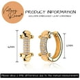 thumbnail image 4 of Valloey Rover 14K Gold Plated Dainty Cubic Zirconia Ball Circle Huggie Hoop Earrings for Women Gift, 4 of 5