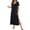 Black, variant on Avidlove Women Long Nightgowns Short Sleeve Full Length Nightshirt Side Split Nightdress Sleepwear with Pockets