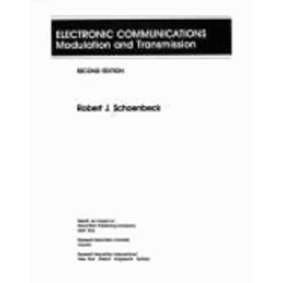 Pre-Owned Electronic Communications: Modulation and Transmission (Paperback) 0675213118 9780675213110