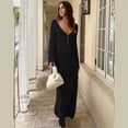 thumbnail image 3 of Jesscasday Beach Swimsuit Cover Up Knitted Hollow Beach Cover Ups Swimwear Cover Up Long Beach Dress Stylish Long Sleeve Dress, 3 of 20