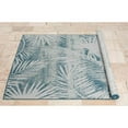 thumbnail image 2 of HR HANDCRAFT RUGS Waterproof Leaf Pattern Outdoor Rug Stain/Fade-Resistant Ocean - 5' x 7', 2 of 5