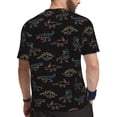 thumbnail image 2 of Wukai Neon Dinosaur Print Men's Short-Sleeved Mesh T-Shirt,Quick-Dry Short Sleeve Workout T-Shirt-, 2 of 8