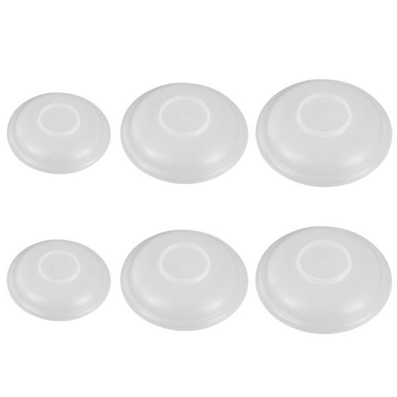 Microwave Food Covers 6-Pack Plastic Splatter Guards - Oil-Proof Lids for Bowls, Plates, Dishes, Picnics, BBQ, Kitchen Use