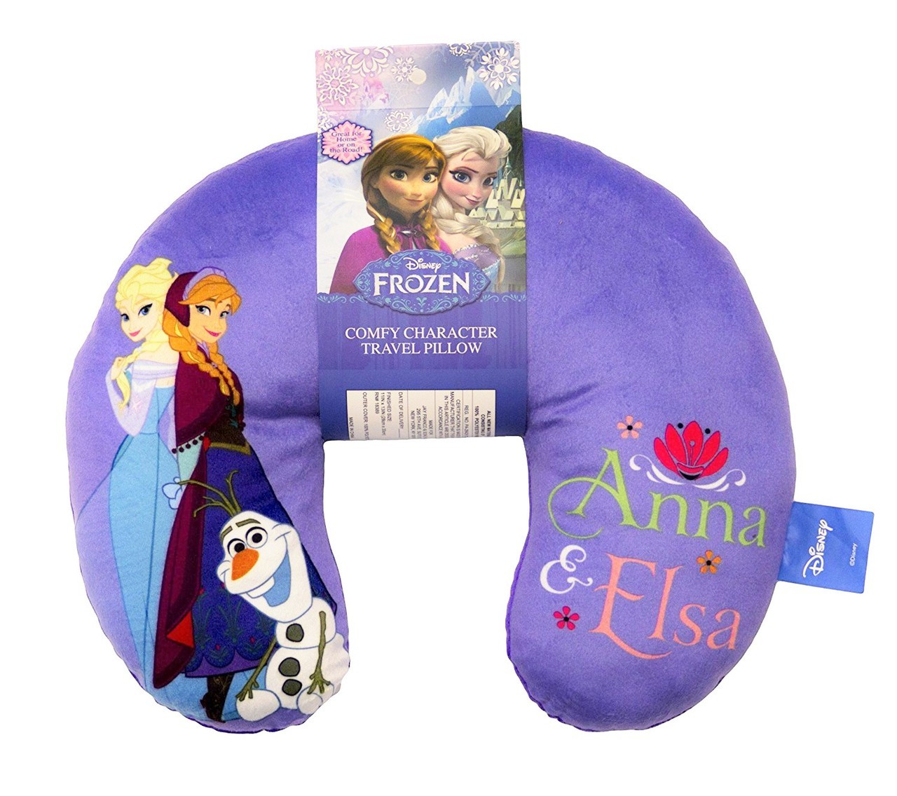 Disney Frozen Sisters Anna /& Elsa Travel Neck Pillow