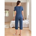 thumbnail image 5 of Ekouaer Womens Pajama Sets Pajamas Sets Sleepwear Shorts Lounge Set summer pajamas for women, 5 of 6