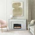 thumbnail image 2 of Liberty Mantel Fireplace, White Faux Marble, 2 of 11