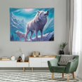 thumbnail image 2 of COMIO  Cool Wolf Tapestry for Men, Fantasy Animals Psychedelic Moon Tapestry Wall Hanging for Boys Bedroom, Trippy Mountian Forest Tapestry Blanket College Dorm Home Decor, 2 of 7
