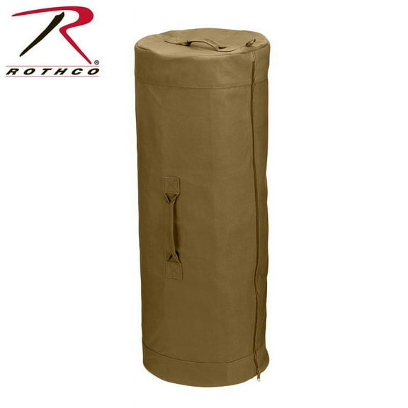 Rothco Coyote Side Zipper Canvas Duffle Bag - Jumbo 25" x 42"