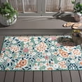thumbnail image 2 of SAFAVIEH Cabana Tobias Floral Indoor/Outdoor Area Rug, Green/Navy, 4' x 4' Square, 2 of 15
