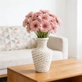 thumbnail image 1 of Jarrón de plástico | Maceta de imitación de porcelana irrompible | Centro de mesa decorativo para arreglos florales | Decoración para el hogar: sala de estar, dormitorio, comedor y eventos | 1 pieza, 1 of 6