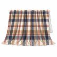 thumbnail image 2 of Autumn Plaid, Festive Holiday Scene, Warm Flannel Blanket for Living Room and Reading Nook with Detailed Artwork, Art Lovers Thanksgiving Gift, Festive Home Decor, 2 of 9