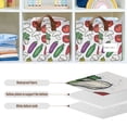 thumbnail image 4 of Yayeee Foldable Storage Basket for Shelves with Handles Set of 2 Waterproof Cloth Bins, Red Vegetables Pattern, 4 of 7