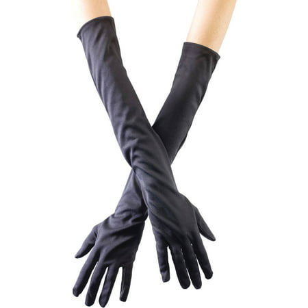 Black Opera Gloves Adult Halloween Accessory