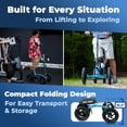 thumbnail image 6 of KneeRover Quad All Terrain Knee Scooter - Heavy Duty, for Surgery Recovery and Injuries, Metallic Blue, 6 of 9