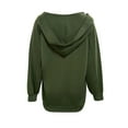 thumbnail image 5 of UPPADA Lightweight Hoodies for Women Lace Up Front Drawstring Hoodie Long Sleeve Fall Fashion Hooded Sweatershirt Womens Hoodies Oversized Army Green,S, 5 of 7