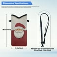 thumbnail image 7 of SEANATIVE Neoprene Crossbody Bags Cell Phone Case Waterproof with Adjustable Strap Universal Travel Bag for Women Men, Phone Pouch for Travel, Beach, 8'' x 4'', Santa Claus Print, 7 of 7