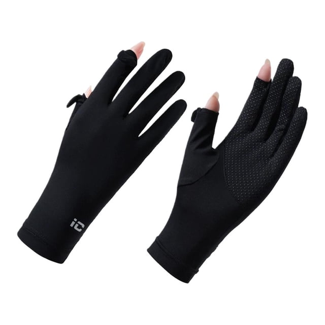 Gloves Bicycle Uv Protection Ice Silk Elasticity Anti Slip Breathable Colors Accessories