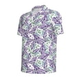 thumbnail image 2 of Rocae Lavender Flowers for Men's Short Sleeve Polo Shirt, Quick Drying Performance Moisture Wicking Sports Men's Golf Shirt 4X-Large, 2 of 9