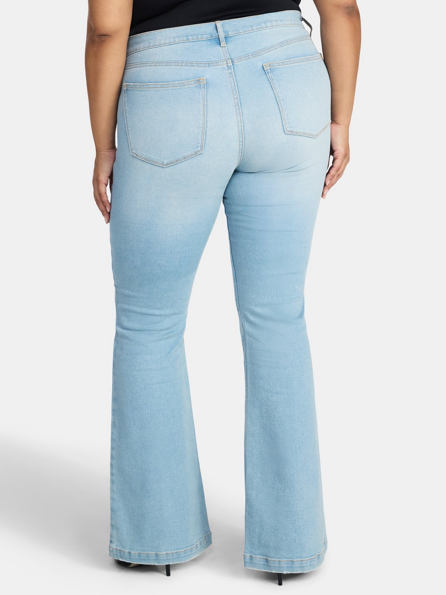 Sofia by Sofia Vergara Women's and Women's Plus Melisa Flare High Rise Jeans, 30.5", 32.5" and 34.5" Inseams, Sizes 0-28
