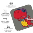 thumbnail image 4 of Balery 4 Pcs Dinosaur Super Hero Cartoonleather Coasters Set, Drink Table Cup Coasters For Living Room Kitchen Coffee Decor, 4 of 9