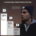 thumbnail image 2 of Gorro de punto con luz LED, gorro de punto con manos libres y 4 faros LED, gorro de punto de invierno con luz nocturna, 2 of 3