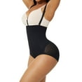 thumbnail image 4 of Women's Tummy Control Butt Lifter Seamless Shapewear Stretchy Open Bust Black Bodysuit XL/2XL, 4 of 8