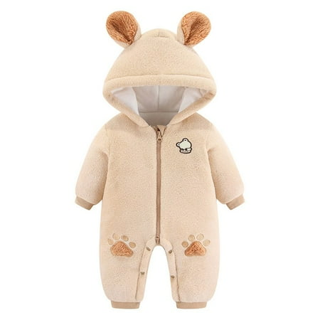 

BadyminCSL Baby Autumn And Winter Cotton Clothes Outing Romper Baby Jumpsuits