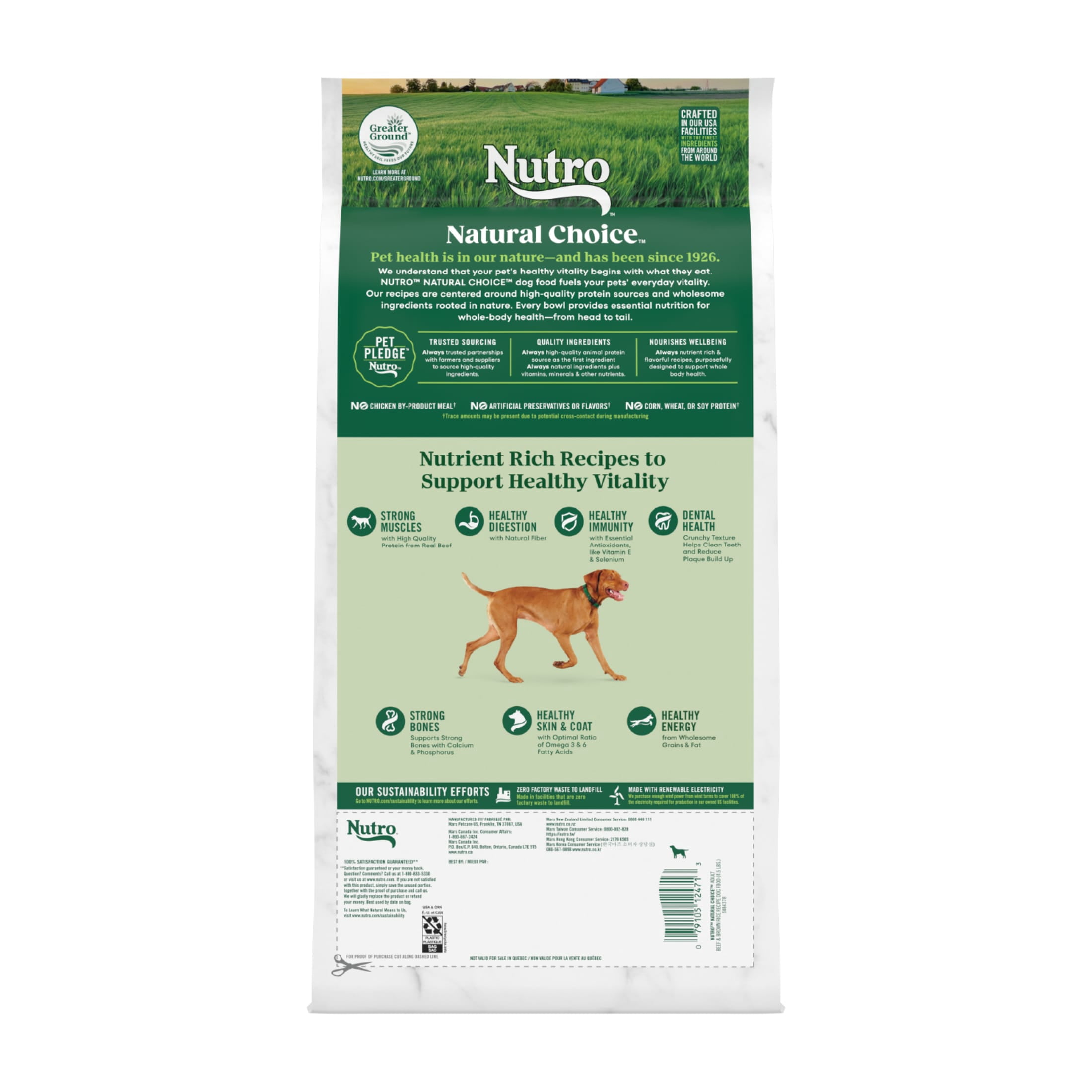 Nutro Natural Choice Adult Dry Dog Food Recipe Beef & Brown Rice, 4.5 Lb Bag
