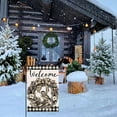 thumbnail image 4 of Christmas Garden Flag, Winter Yard Flag, Christmas Flags for Outside 12.5x18 Double Sided, Black and White Buffalo Plaid Christmas Outdoor Flag, Small Farmhouse Xmas Holiday Lawn Flag Burlap, 4 of 6