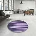 thumbnail image 4 of Ahgly Company Machine Washable Indoor Round Transitional Purple Mimosa Purple Area Rugs, 4' Round, 4 of 7