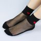thumbnail image 2 of Calcetines ultrafinos de las mujeres Calcetines de mujer Calcetines ultrafinos transparentes de encaje transparente de cristal Corazón Negro Corazón negro Magideal Calcetines ultrafinos de las mujeres, 2 of 3