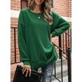 thumbnail image 2 of Fancyglim Plus Size Oversized Sweatshirt for Women Long Sleeve Crewneck Sweatshirt Green 3XL, 2 of 7