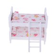 thumbnail image 5 of LeeQinersw 1/12 Dollhouse Miniature Pink Glove Printed Bunk Bed Bedroom Furniture Accessory, 5 of 6