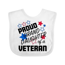 Inktastic Proud Granddaughter of a Veteran Veterans Day Girls Baby Bib