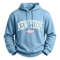 thumbnail image 4 of WIZUTIZ Men's Letter Print Fleece Pullover Hoodie With Kangaroo Pocket Long Sleeve Streetwear Casual Fall Winter Sweatshirt, 4 of 5