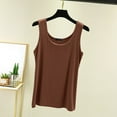 thumbnail image 2 of Tank Tops for Women,Soft Stretchy U Neck Camisole Tank Top For Comfortable Daily Wear And Layering Basic Piece,Camisole Tops for Women,Coffee,M, 2 of 4