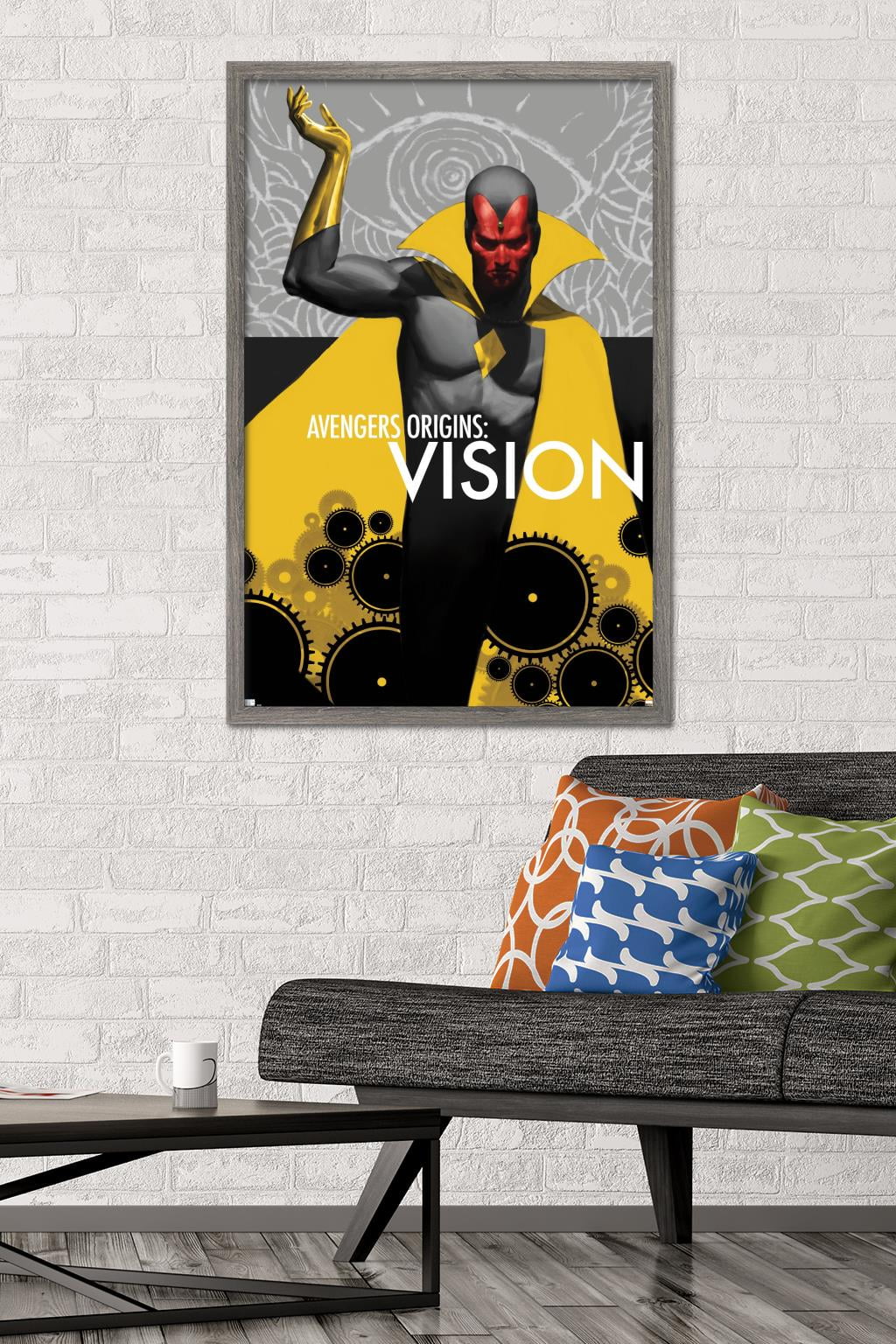 Marvel Comics - Vision - Avengers Origins: Vision #1 Wall Poster, 22.375" x 34", Framed