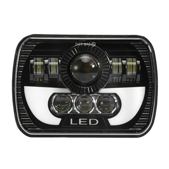 Faro delantero para coche, faro universal de 5 x 7 pulgadas, faro LED de 90 W, luz resistente al agua, rendimiento inigualable
