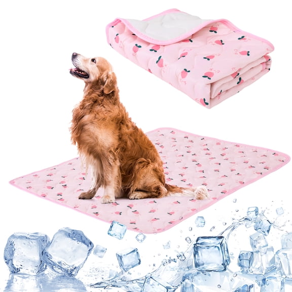 shuaien Cooling Mat for Dogs XLarge, 39'' x 28'' Washable Non-Toxic, Non-Slip&Foldable for Summer Pet Indoor Outdoor Bed