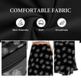 thumbnail image 6 of Asklazy Women’s Chiffon A-Line Maxi Skirt High Waisted Flowy Long Skirt Elastic Waist Business Casual Elegant Skirt for Work Office Daily Wear Summer,Black leave,2XL, 6 of 10